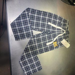 MICHIGAN - U of M Womens Small flannel lounge pants Plaid Sideline Apparel
